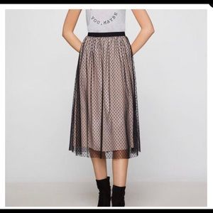 BCBGeneration Black Polka Dora Tulle Skirt- new with tags size Small